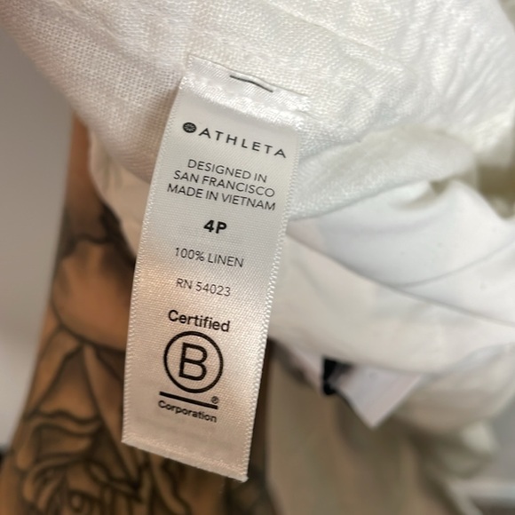 Athleta | Women’s 100% Linen Cabo Joggers Size 4 Petite - Picture 8 of 8